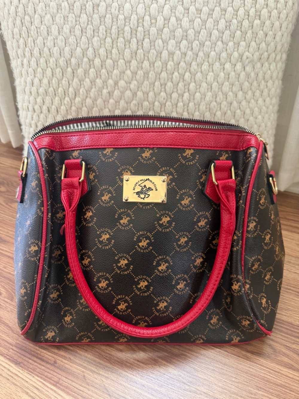 Brown and Red Purse by Polo Brand